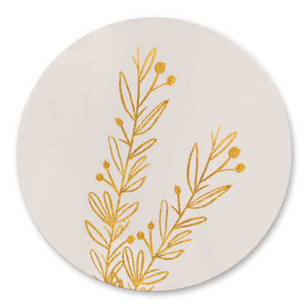 Goudtakje op beige waterverf